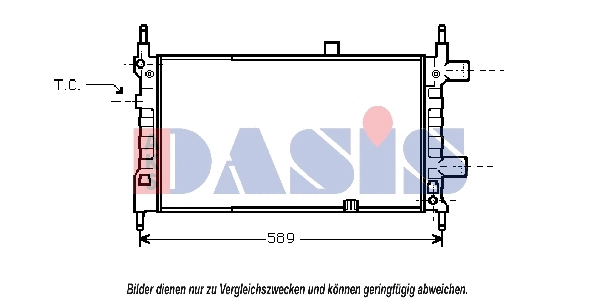 Radiateur, refroidissement du moteur AKS DASIS 150620N