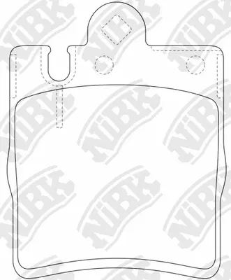 Kit de plaquettes de frein, frein à disque NiBK PN0126