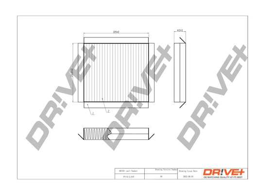 Filtre, air de l'habitacle Dr!ve+ DP1110.12.0197