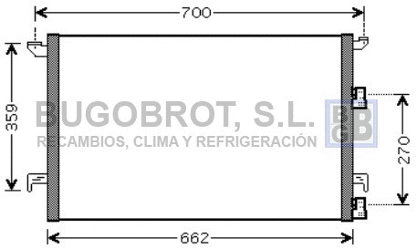 Condenseur, climatisation BUGOBROT 62-SB5058