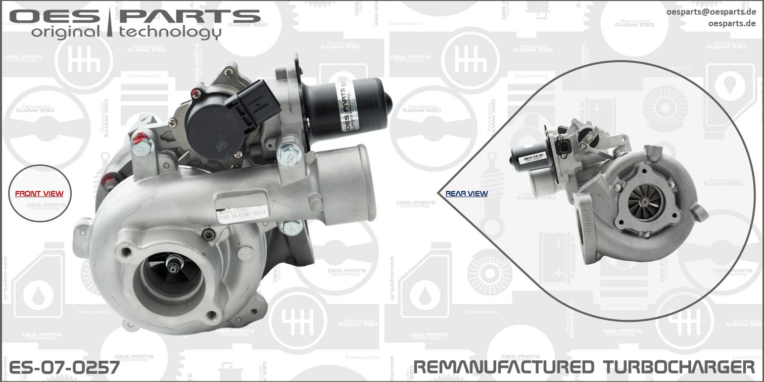 Turbocompresseur, suralimentation OES PARTS ES-07-0257
