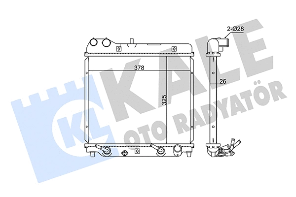 Radiateur, refroidissement du moteur KALE OTO RADYATÖR 351680