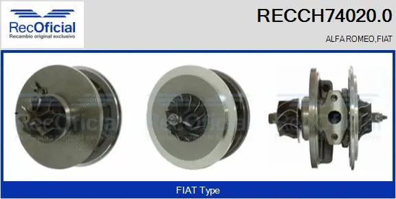 Groupe carter, turbocompresseur RECOFICIAL RECCH74020.0