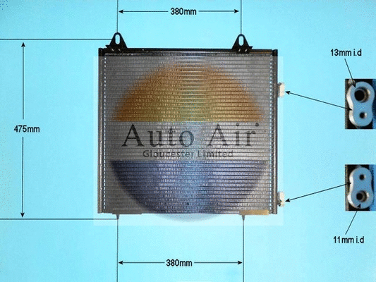 Condenseur, climatisation AUTO AIR GLOUCESTER 16-1297