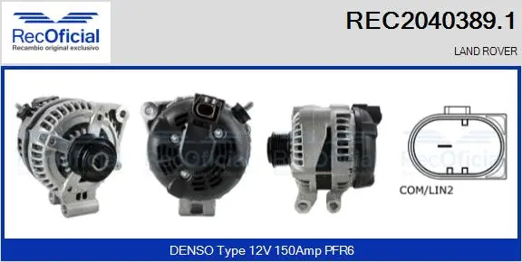 Alternateur RECOFICIAL REC2040389.1