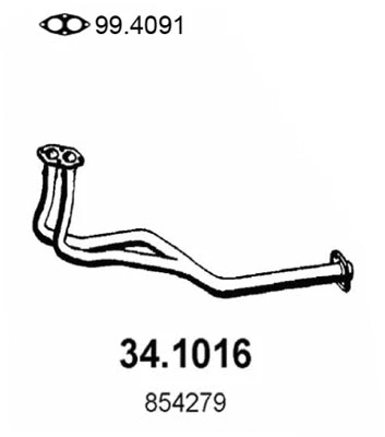 Tuyau d'échappement ASSO 34.1016