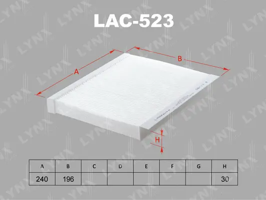 Filtre, air de l'habitacle LYNXAUTO LAC-523