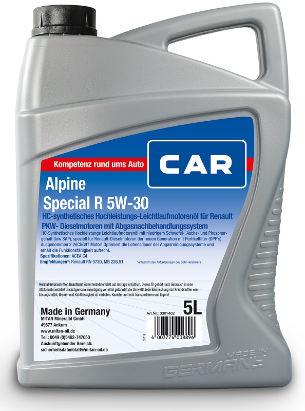 Huile moteur CAR-Alpine 3301402