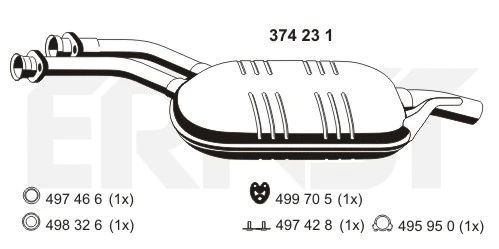 Silencieux central ERNST 374231