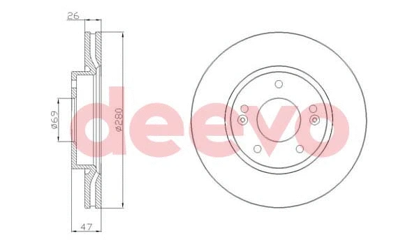 Disque de frein DEEVO BD20420