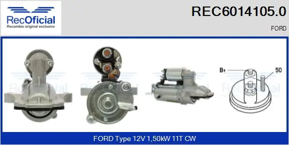 Démarreur RECOFICIAL REC6014105.0