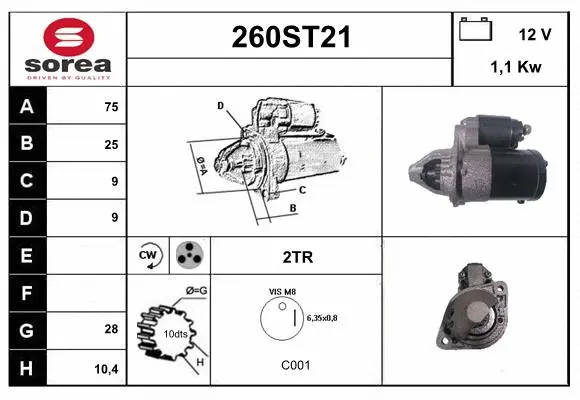 Démarreur STARTCAR 260ST21
