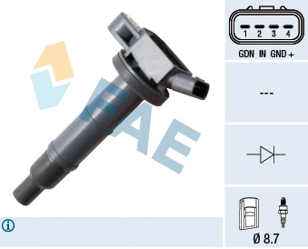 Bobine d'allumage FAE 80344