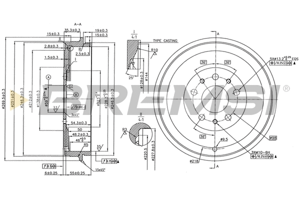 Tambour de frein BREMSI CR5005