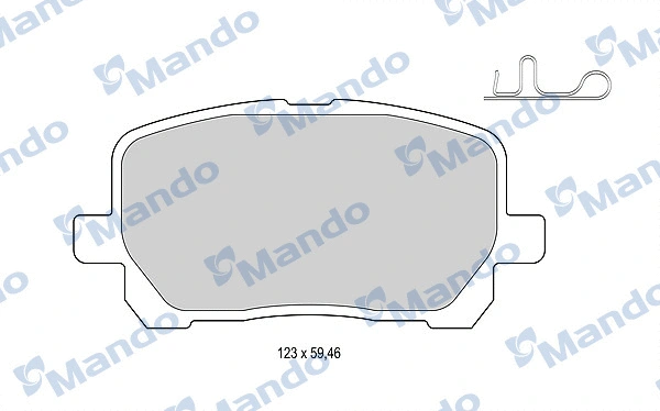 Kit de plaquettes de frein, frein à disque MANDO MBF015865