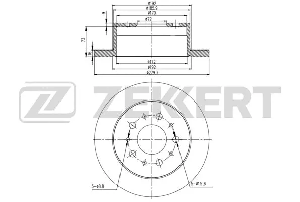 Disque de frein ZEKKERT BS-6457