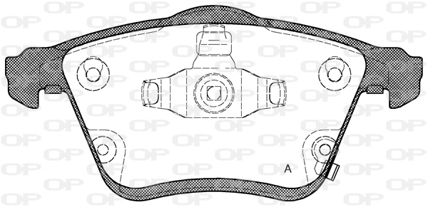 Kit de plaquettes de frein, frein à disque OPEN PARTS BPA1182.02