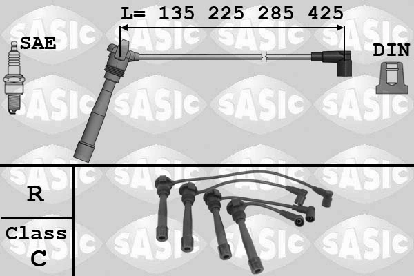 Kit de câbles d'allumage SASIC 9286064
