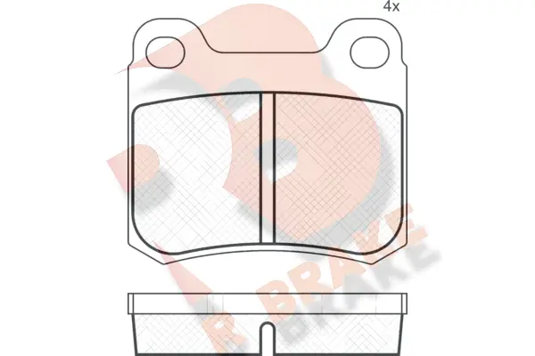 Kit de plaquettes de frein, frein à disque R BRAKE RB0420