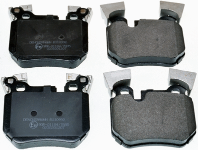 Kit de plaquettes de frein, frein à disque DENCKERMANN B110992