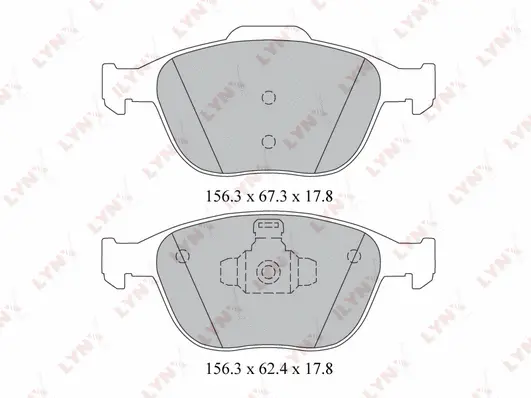 Kit de plaquettes de frein, frein à disque LYNXAUTO BD-3022