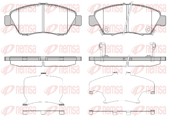 Kit de plaquettes de frein, frein à disque REMSA 0418.32