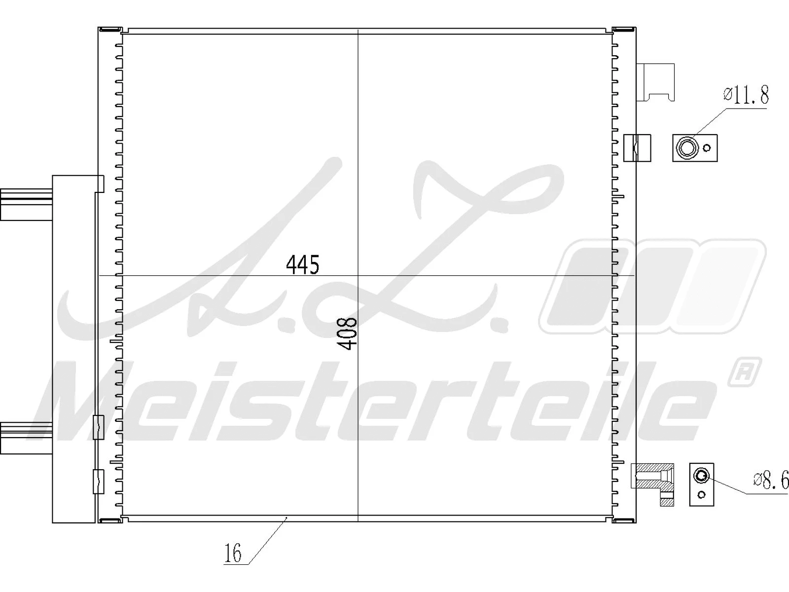 Condenseur, climatisation A.Z. Meisterteile AZMT-45-030-1325