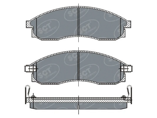 Kit de plaquettes de frein, frein à disque SCT - MANNOL SP 263 PR