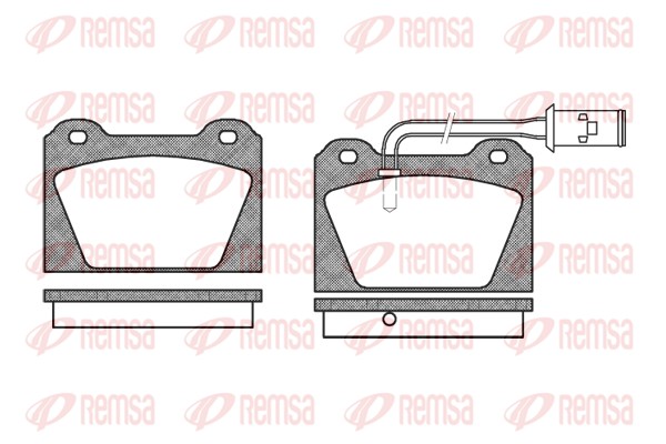 Kit de plaquettes de frein, frein à disque REMSA 0123.02