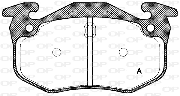 Kit de plaquettes de frein, frein à disque OPEN PARTS BPA0144.70