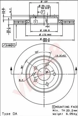 Disque de frein VILLAR 628.1732