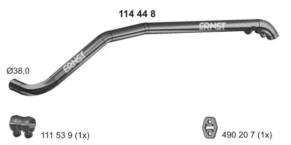 Tuyau d'échappement ERNST 114448