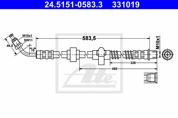 Flexible de frein ATE-APAC 24.5151-0583.3