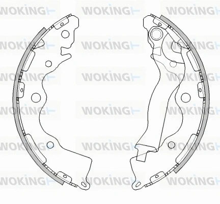 Mâchoire de frein, frein de stationnement WOKING Z4525.00