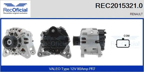 Alternateur RECOFICIAL REC2015321.0