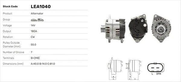 Alternateur LUSA LEA1040