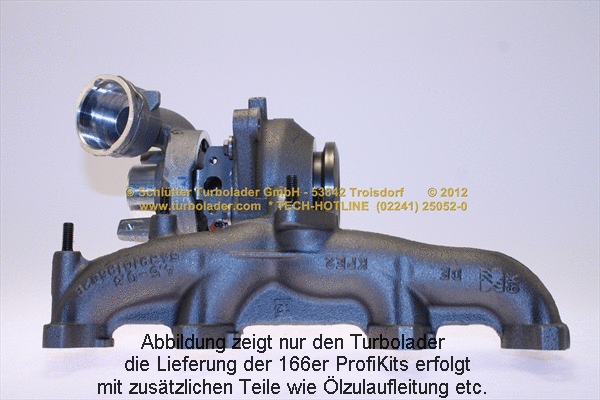 Turbocompresseur, suralimentation SCHLÜTTER TURBOLADER 166-02700