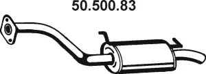Silencieux arrière EBERSPÄCHER 50.500.83