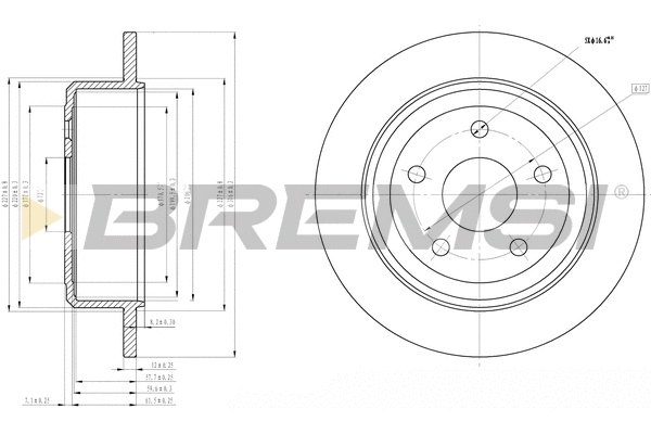 Disque de frein BREMSI CD7958S