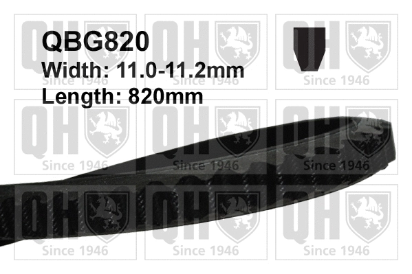 Courroie trapézoïdale QUINTON HAZELL QBG820
