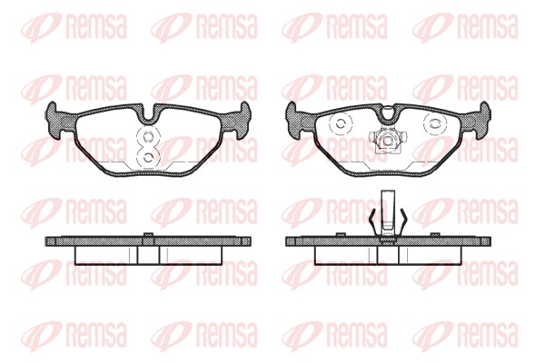 Kit de plaquettes de frein, frein à disque REMSA 0265.41