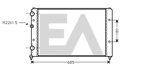 Radiateur, refroidissement du moteur EACLIMA 31R67014