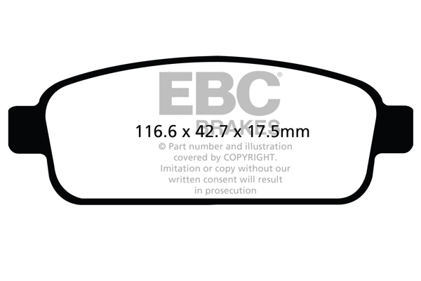 Kit de plaquettes de frein, frein à disque EBC Brakes DP32066C