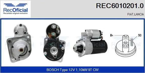 Démarreur RECOFICIAL REC6010201.0