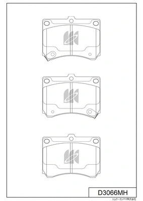 Kit de plaquettes de frein, frein à disque MK Kashiyama D3066MH