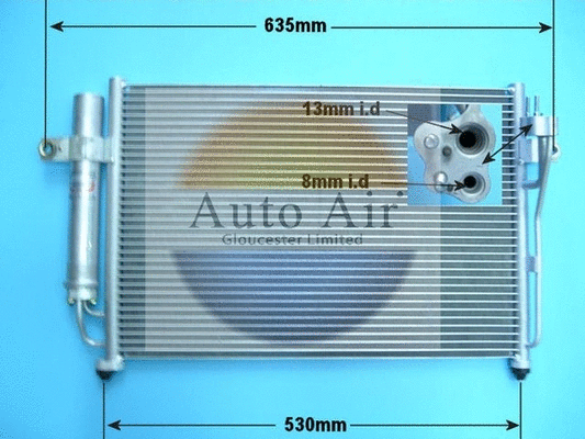 Condenseur, climatisation AUTO AIR GLOUCESTER 16-1004