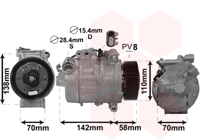 Compresseur, climatisation VAN WEZEL 0600K496