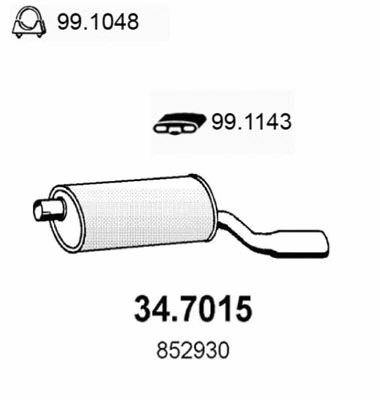 Silencieux arrière ASSO 34.7015