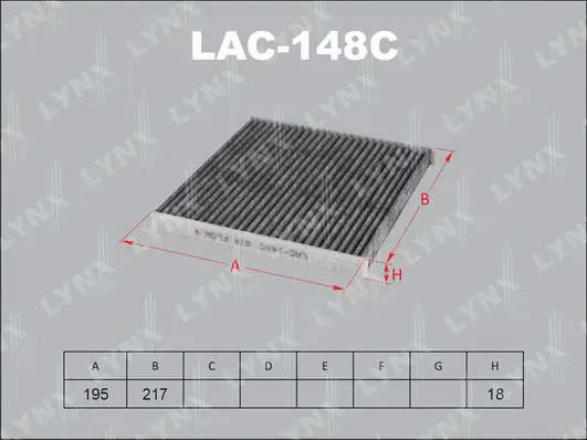 Filtre, air de l'habitacle LYNXAUTO LAC-148C