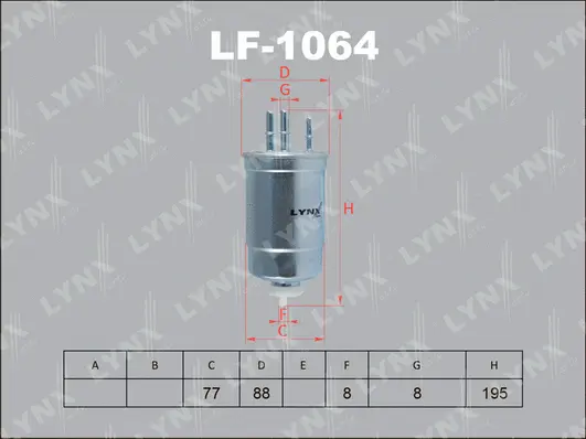 Filtre à carburant LYNXAUTO LF-1064